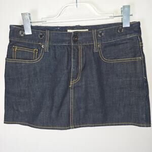 Rugby Ralph Lauren Y2K Denim Micro Mini Skirt Size 28 Dark Wash Vintage